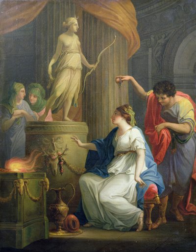 Accontius and Cydippe before the altar of Diana by Angelica Kauffmann